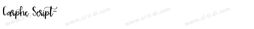 Carphe Script字体转换